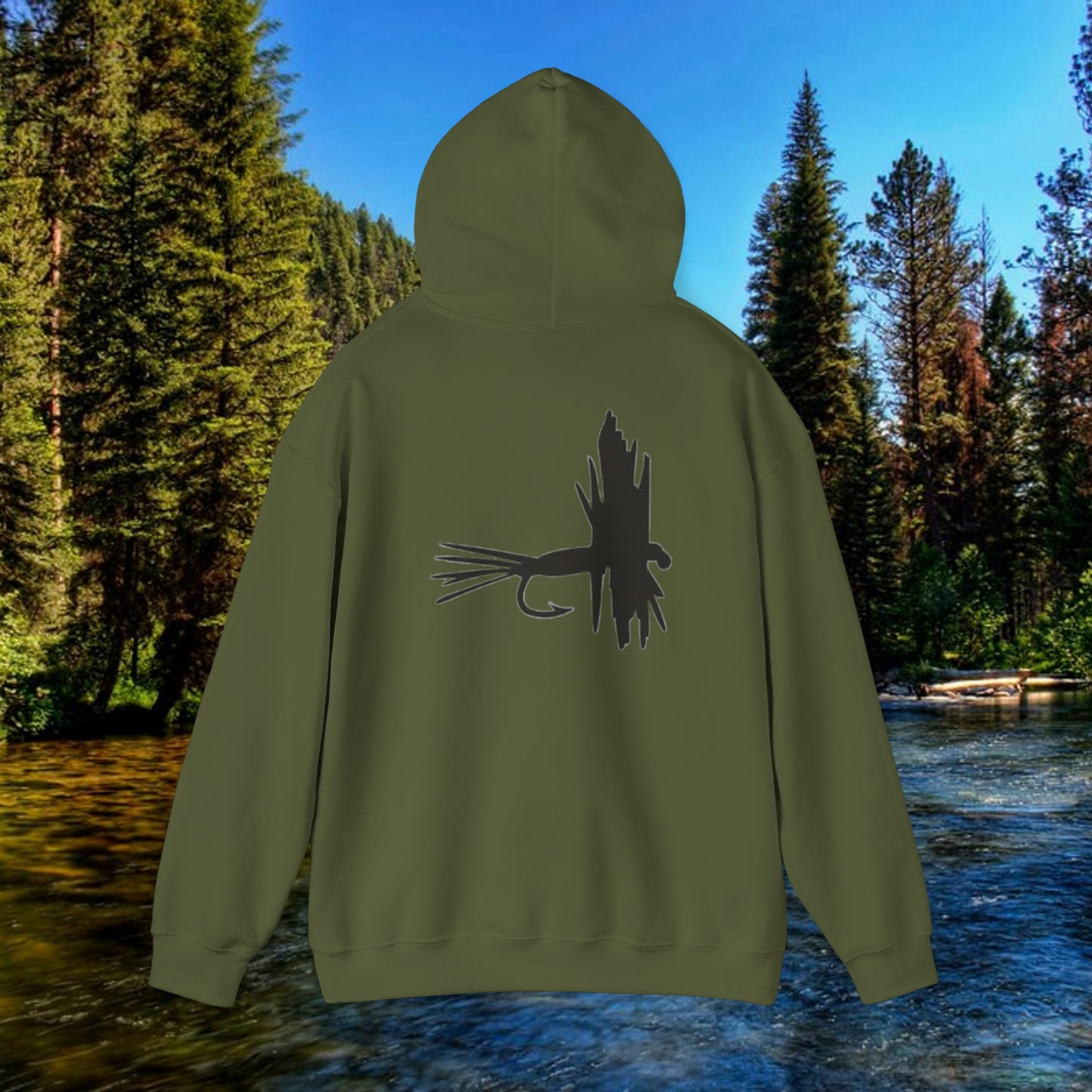 Flyfishing Hooded Sweatshirt