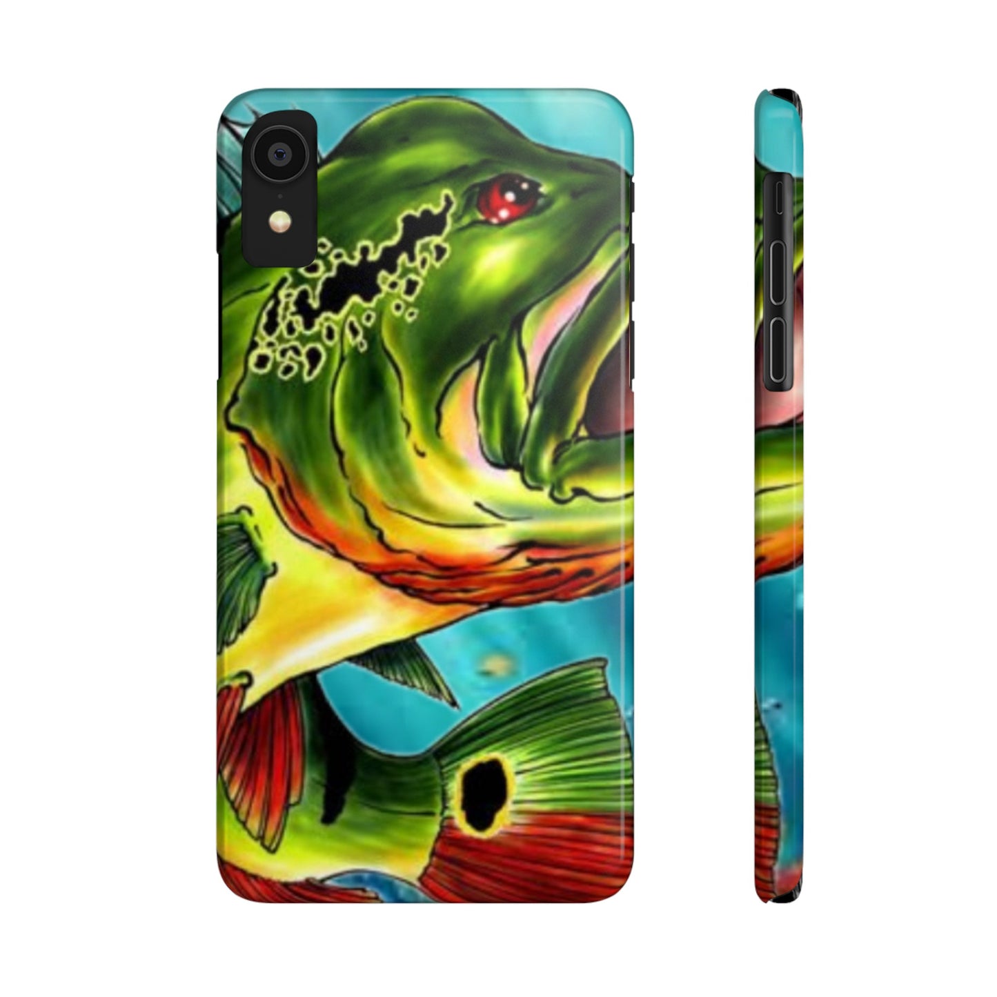 Peacock Bass Phone Case, Fishing Phone Case