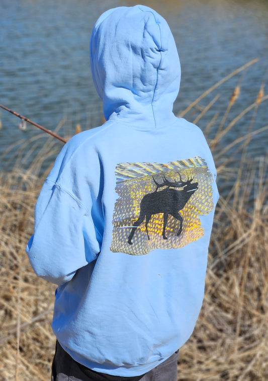 Walleye Elk Angler Unisex Hooded Sweatshirt