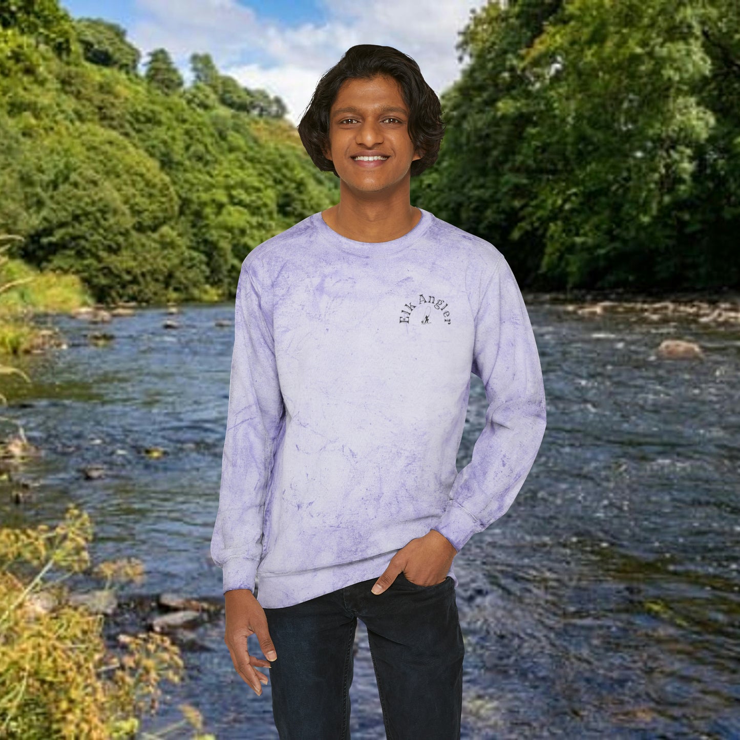 Flyfishing Sweatshirt, Fishing Sweatshirt,  Gift for Fisherman