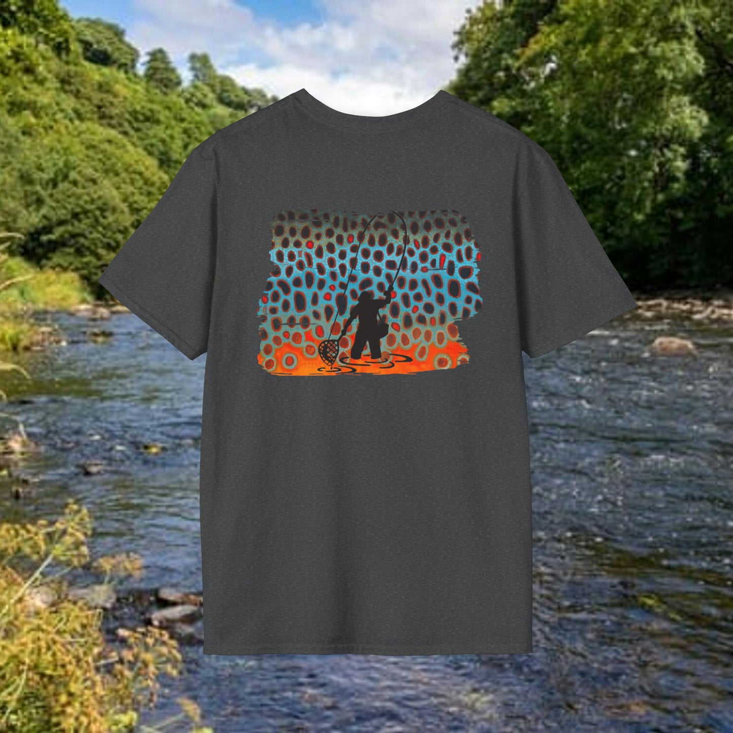 Brown Trout Fishing Shirt, Flyfishing T-shirt,  Gift for Fisherman