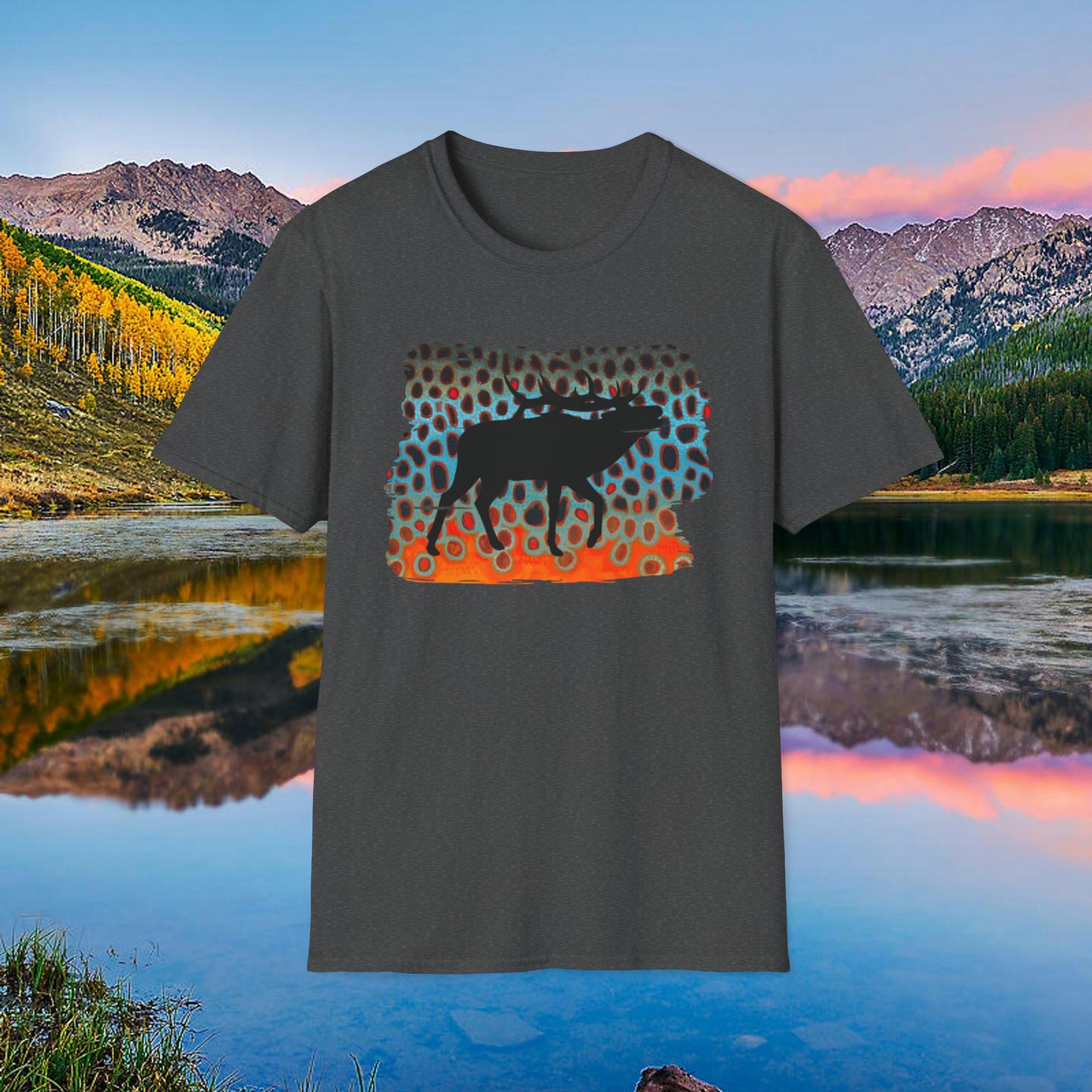 Trout T-Shirt, Elk Shirt, Fishing Shirt, Hunting Shirt, Gift for Fisherman