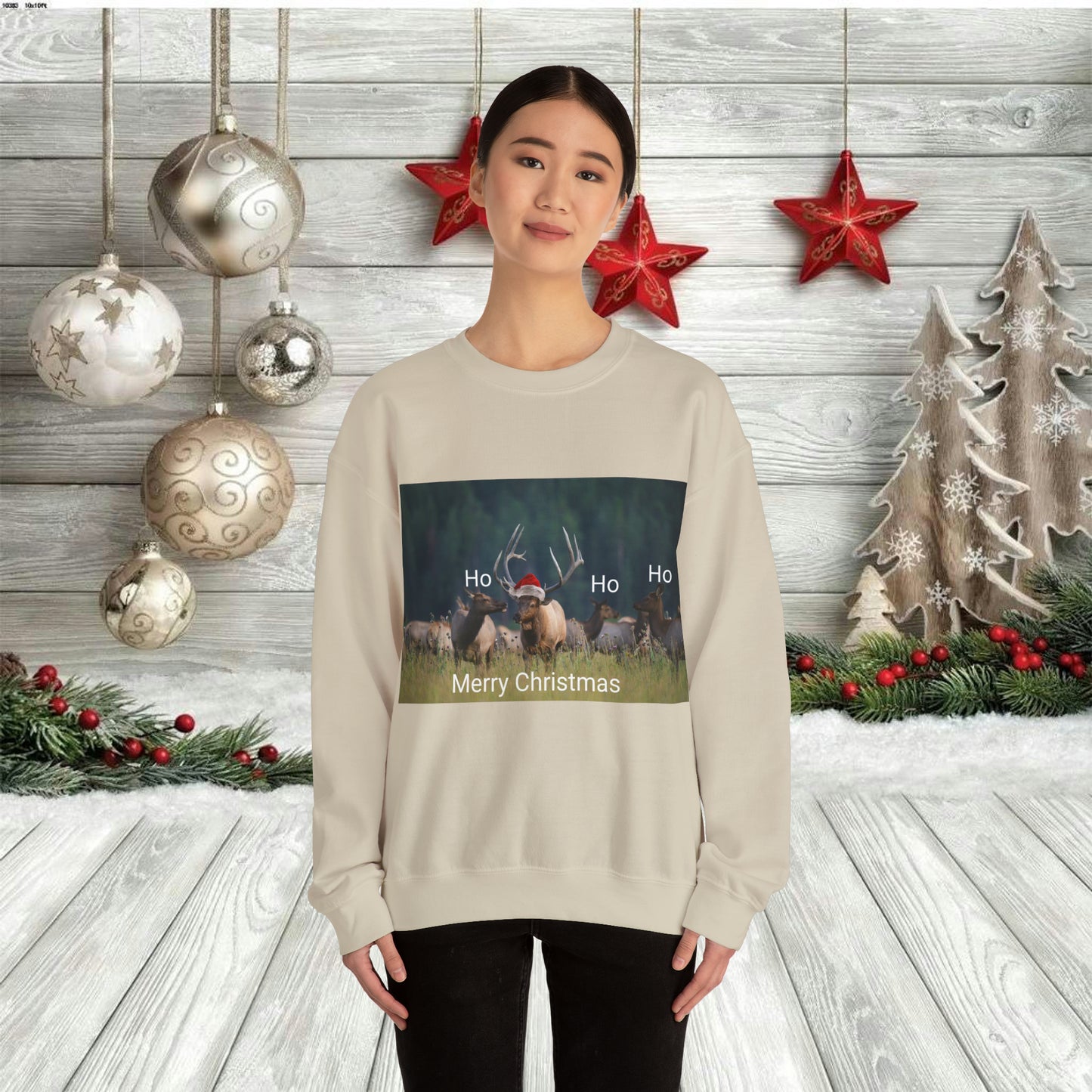 Elk Christmas Sweatshirt Unisex Sweatshirt